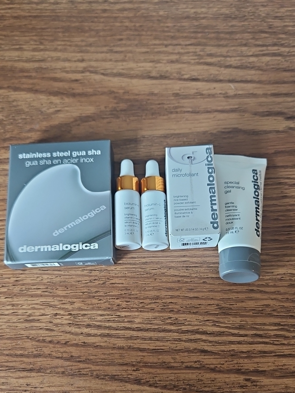 New dermalogica skincare minis with stainless steel gua sha